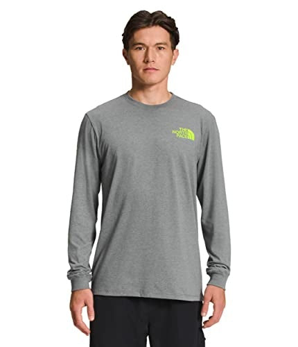 The NORTH FACE Men's Sleeve Hit Long Sleeve T Shirt Medium Grey Small