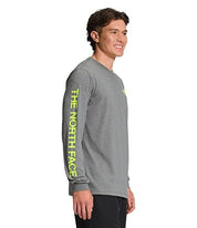 The NORTH FACE Men's Sleeve Hit Long Sleeve T Shirt Medium Grey Small