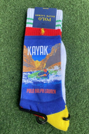 Polo Ralph Lauren Mens Socks Kayak Whitewater Socks White One Size