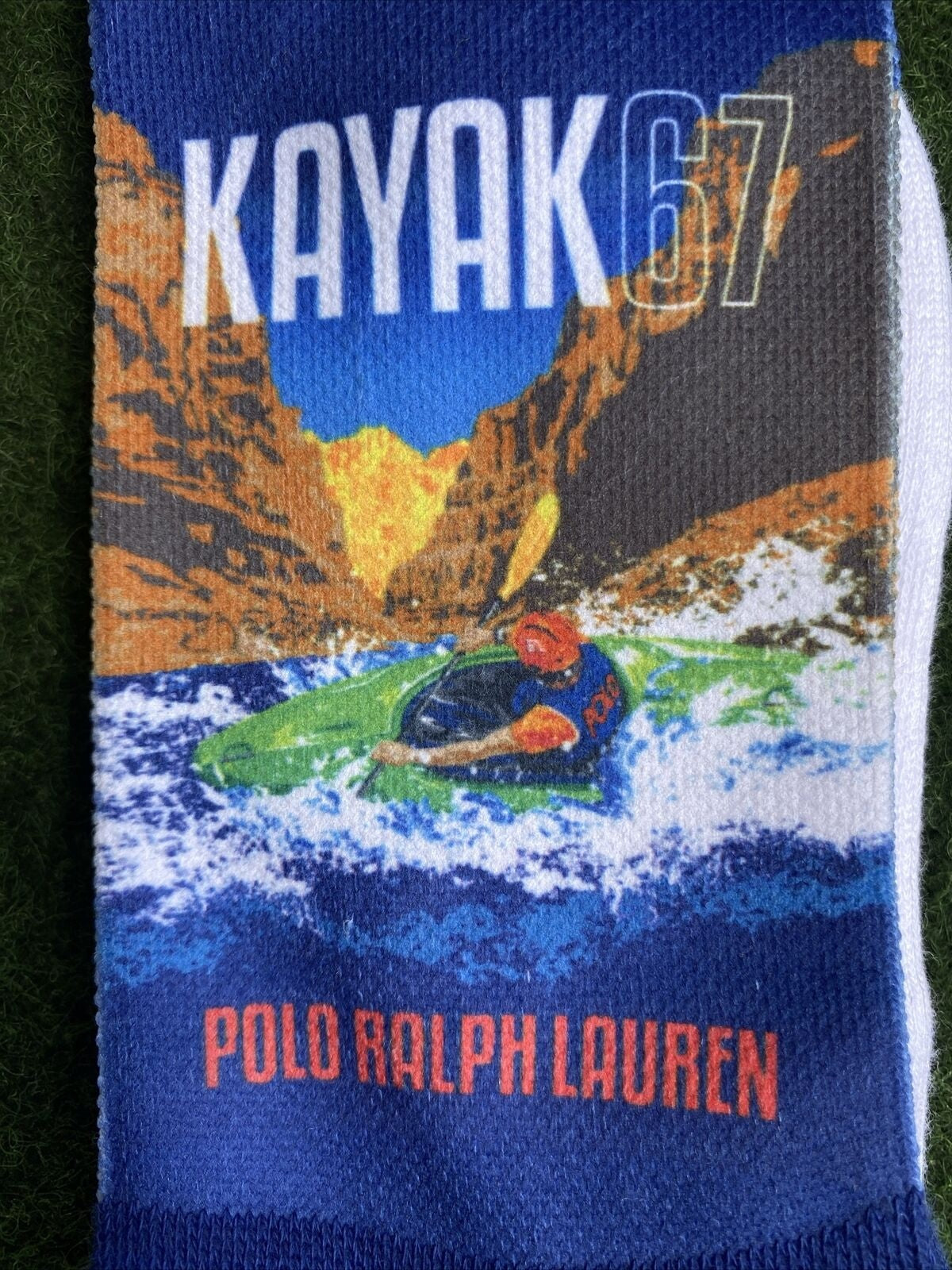 Polo Ralph Lauren Mens Socks Kayak Whitewater Socks White One Size