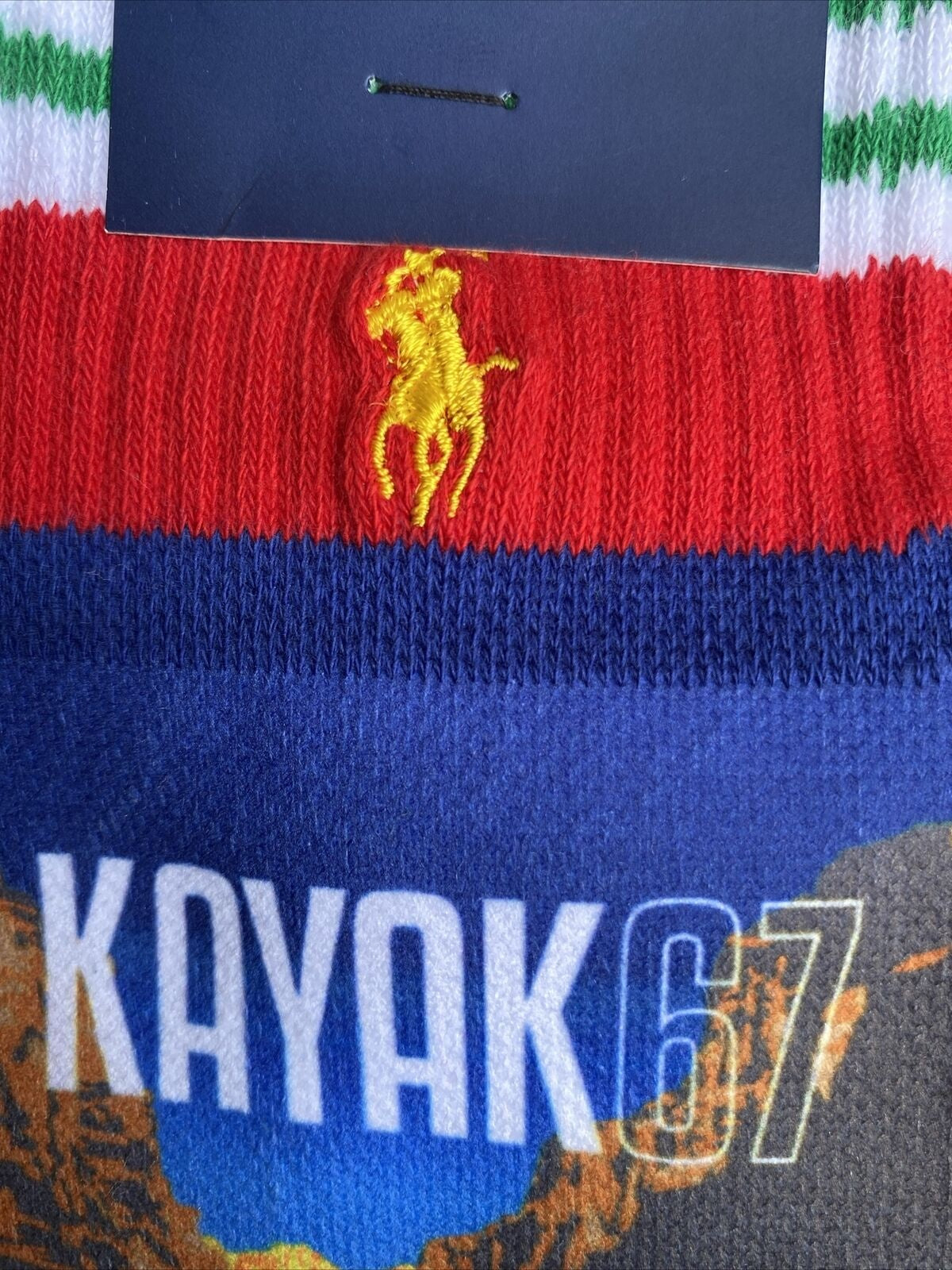 Polo Ralph Lauren Mens Socks Kayak Whitewater Socks White One Size