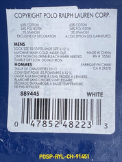 Polo Ralph Lauren Mens Socks Kayak Whitewater Socks White One Size