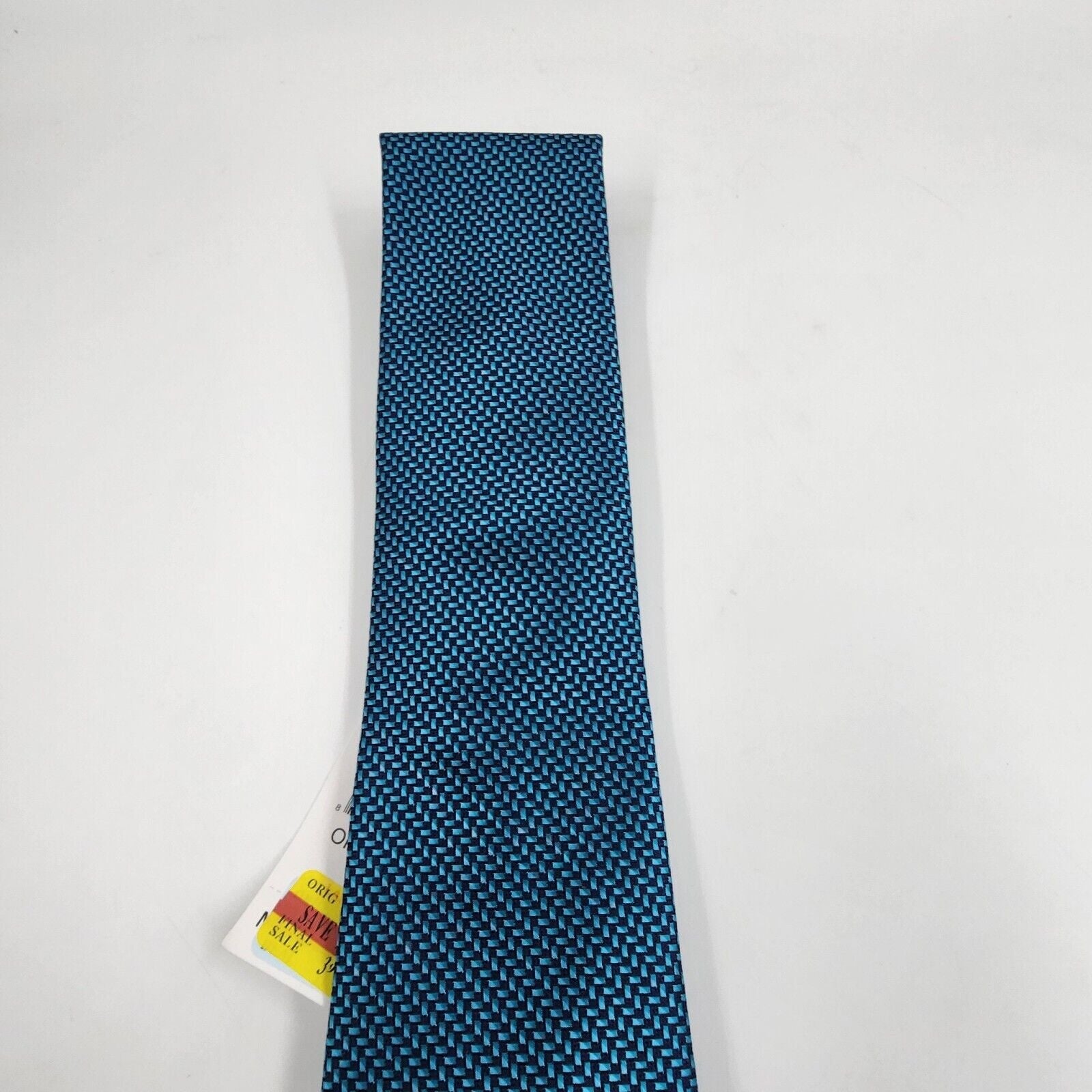 Perry Ellis Portfolio Men's Geometric Tie Teal Blue Necktie