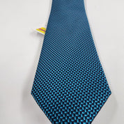 Perry Ellis Portfolio Men's Geometric Tie Teal Blue Necktie