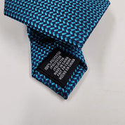 Perry Ellis Portfolio Men's Geometric Tie Teal Blue Necktie