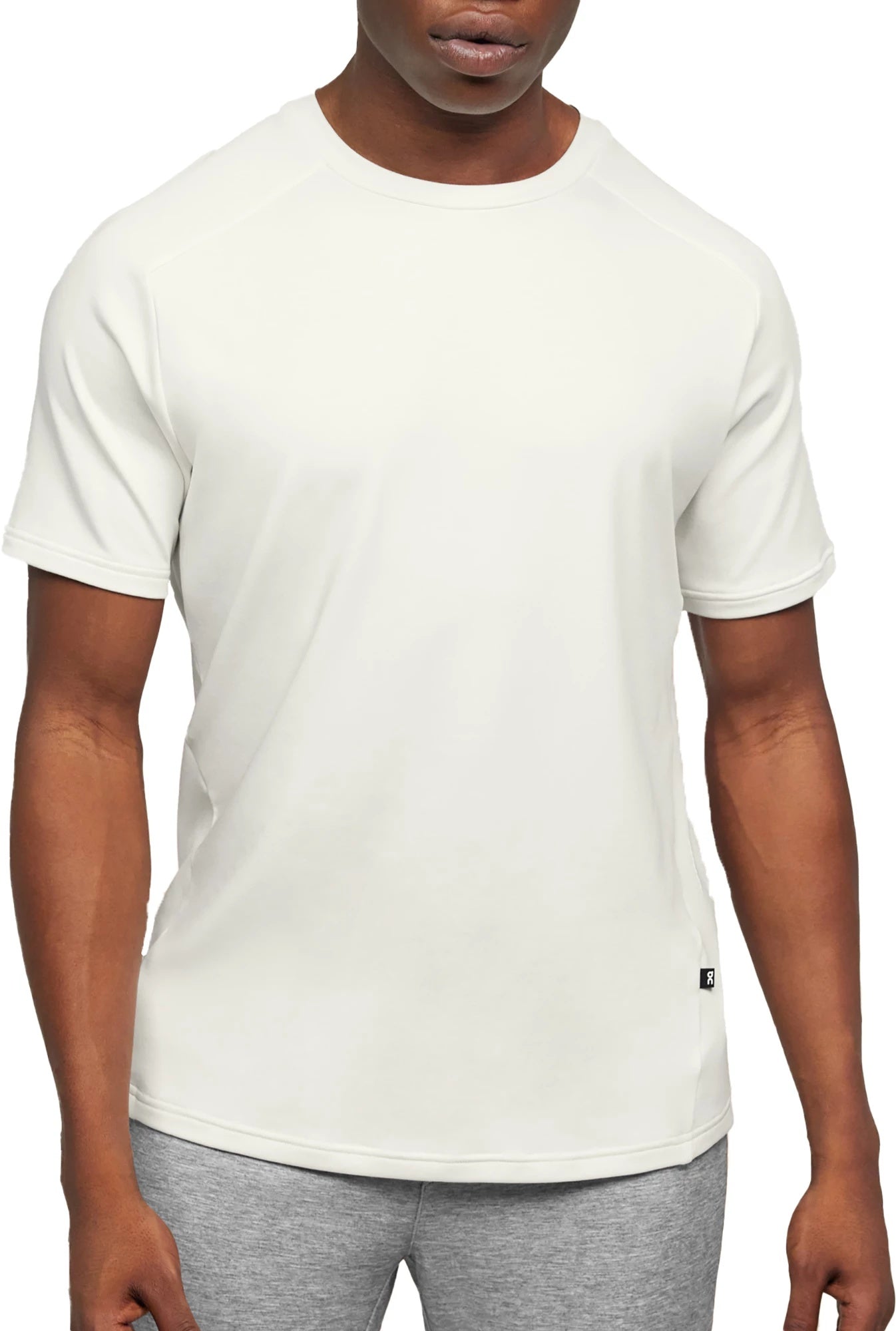 On Focus Mens Athletic fit Short Sleeve T-Shirt Shirt Small White Solid