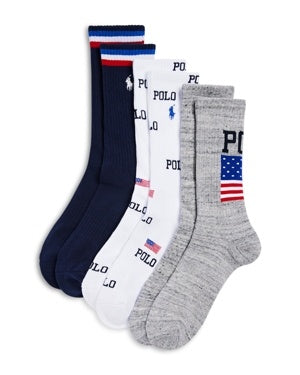 Polo Ralph Lauren Polo USA 3-Pack Crew Socks