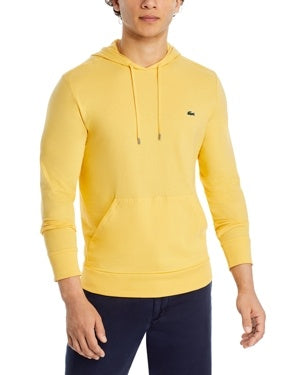 Lacoste Men Regular fit Long Sleeve T-Shirt Shirt Small Yellow Solid Hooded