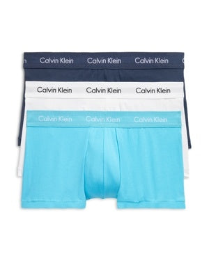 Calvin Klein Cotton Stretch Moisture Wicking Low Rise Trunks Large Pack of 3