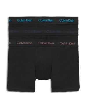 Calvin Klein Mens Classic fit 3 Pack Trunks Underwear Large Black Stretch