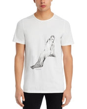 Drkshdw Mens Regular Fit Short Sleeve Crewneck T Shirt Medium White