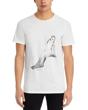 Drkshdw Mens Regular Fit Short Sleeve Crewneck T Shirt Medium White