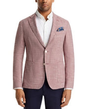 HUGO BOSS Hanry Melange Solid Soft Construction Slim Fit Sport Coat 40R Red