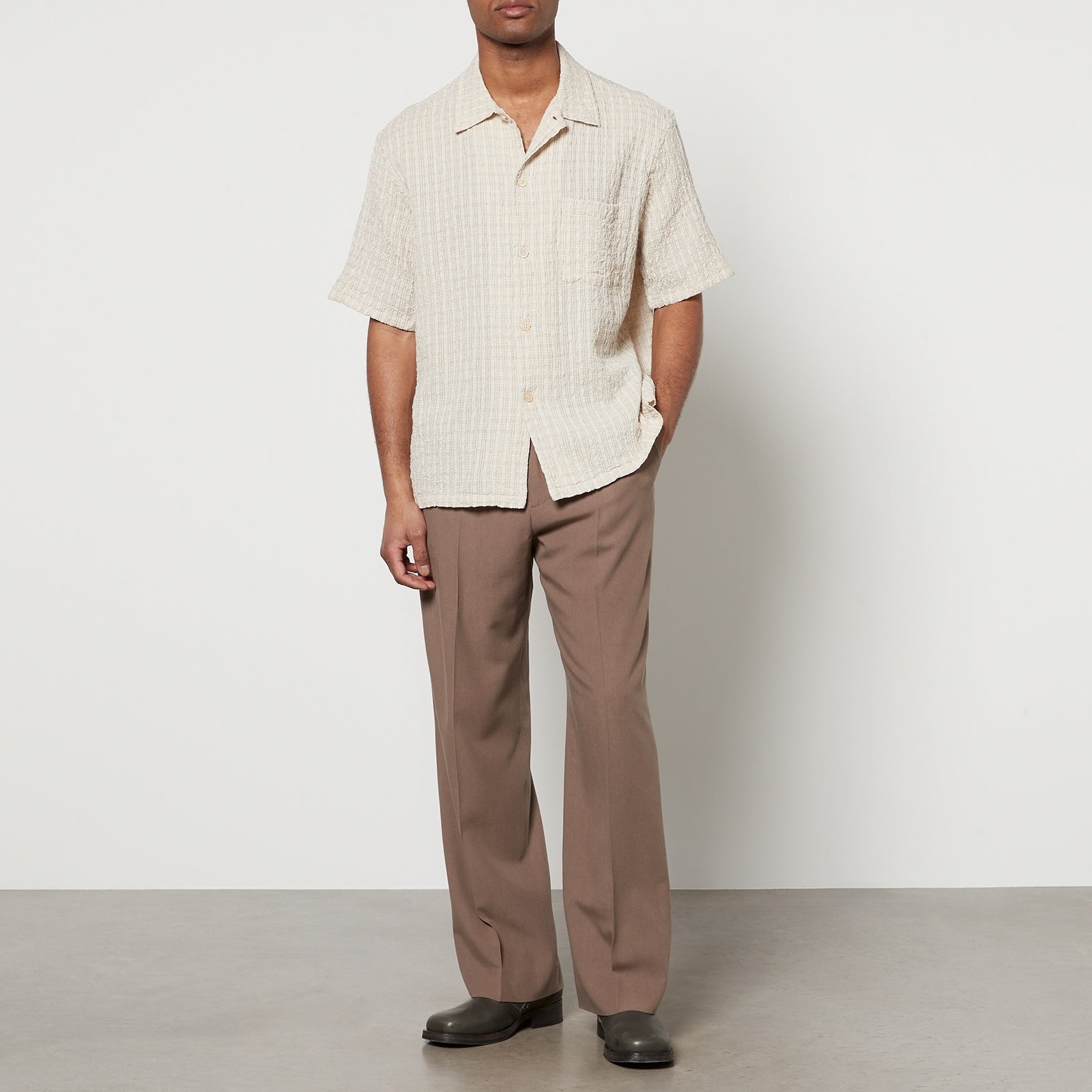 Our Legacy Men Relaxed fit Chinos Pants 34 / 32 Brown Solid