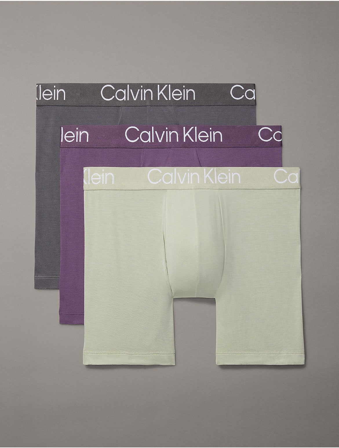 Calvin Klein Mens 3 Pack Boxer Briefs Underwear Medium Purple Grey White
