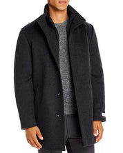 Cardinal Of Canada Mont Royal Wool & Cashmere Regular Fit Car Coat 40 R Charcoal