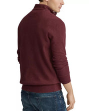Polo Ralph Lauren Luxury Jersey Quarter-Zip Pullover Sweater XXL Wine Burgundy