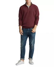 Polo Ralph Lauren Luxury Jersey Quarter-Zip Pullover Sweater XXL Wine Burgundy