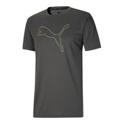 Puma Men Regular fit Short Sleeve T-Shirt Shirt Medium Grey Solid