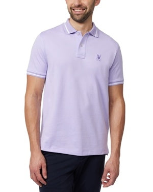 Psycho Bunny Mens Regular fit Polo Shirt XL Light Purple Lilac Solid
