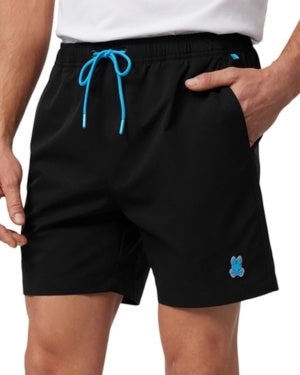 Psycho Bunny Mens Kerman Hydro Swim 5.75" Trunks Black Large