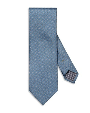 Eton Mens Necktie Tie One Size Blue Geometric