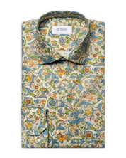 Eton Mens Slim fit Long Sleeve Button-Up Shirt 15.5 / 39 Green Floral