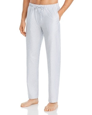 Hanro Mens Regular fit Pants Pajamas Small White Striped