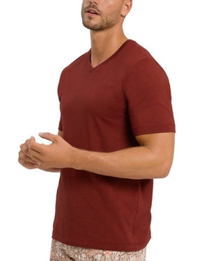 Hanro Mens Regular fit T-Shirt Shirt Medium Red
