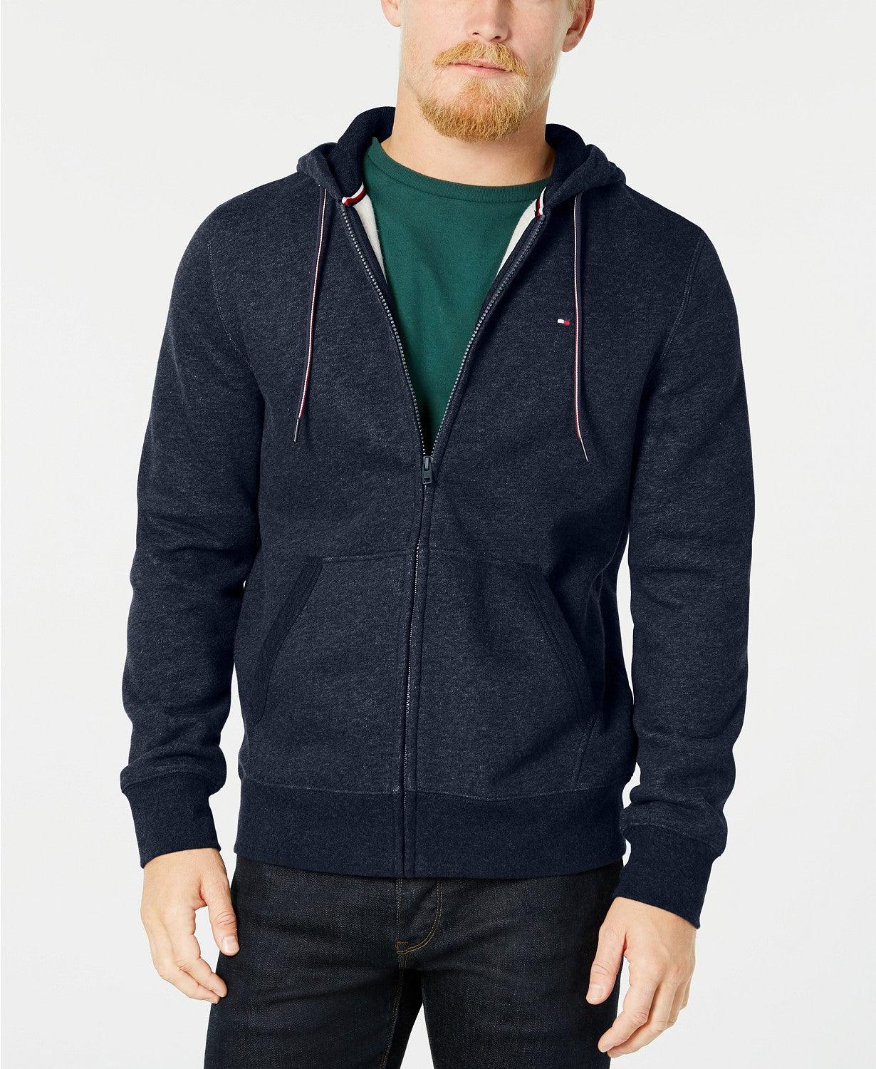 Tommy Hilfiger Men's Zip-up Hoodie Sweatshirt XXL 2XL Charcoal Grey Heather