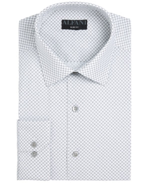 Alfani Men's Slim Fit White Dress Shirt 17 17.5 34 35
