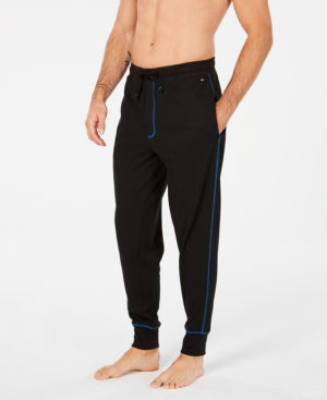 Tommy Hilfiger Men's Thermal Drawstring Jogger Pajama Pants Black Small