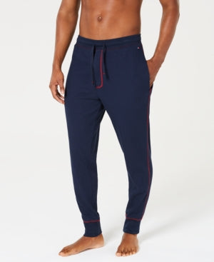 Tommy Hilfiger Men's Thermal Drawstring Jogger Pajama Pants Blue Large