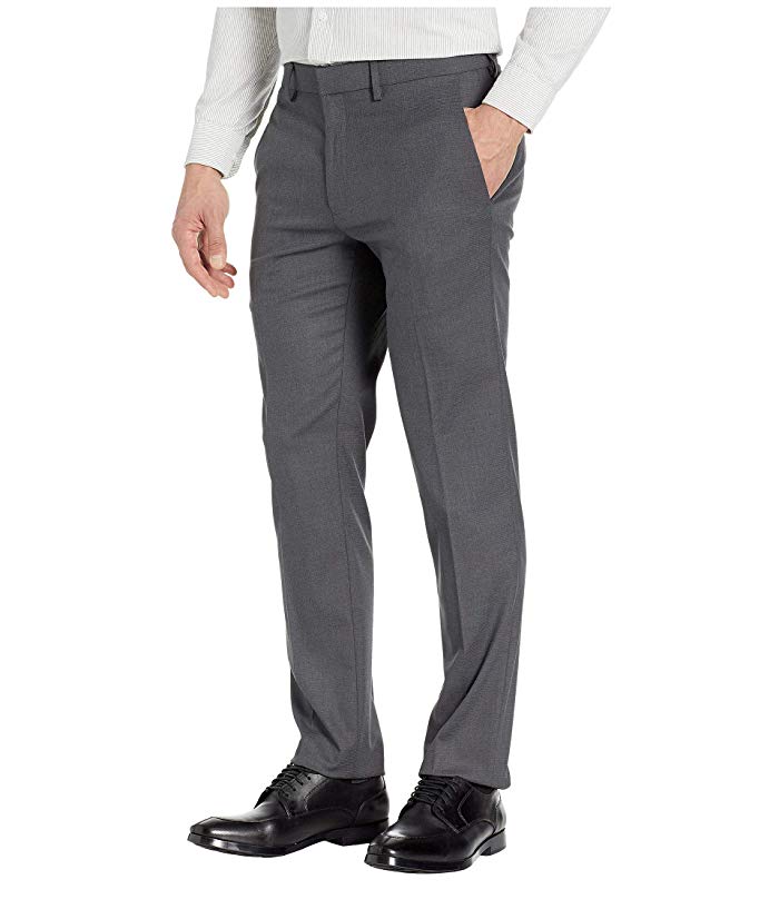 Kenneth Cole Mens Slim fit Dress Pants 32 / 29 Charcoal Check