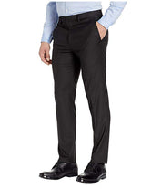 Kenneth Cole Mens Slim fit Dress Pants 38 / 30 Black Solid Stretch