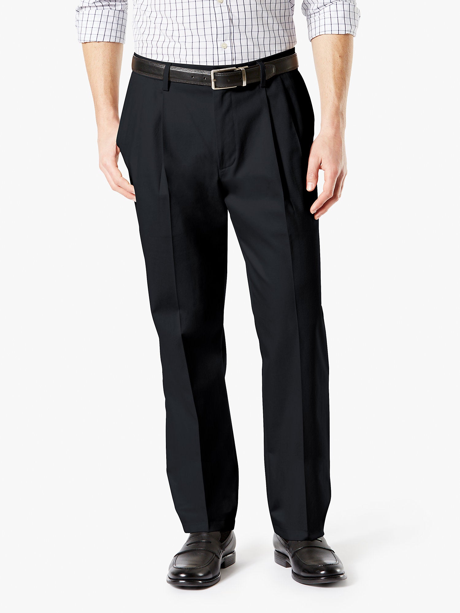 Dockers Mens Signature 2.0 Black Pants 48 x 30