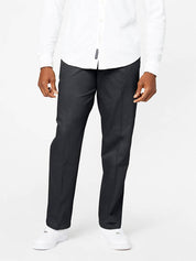 Dockers Mens Classic fit Dress Pants 30 / 30 Charcoal Grey Solid Stretch