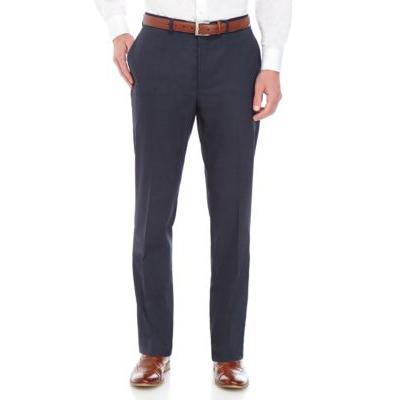 Calvin Klein Mens Slim fit Dress Pants 46 / 32 Navy Blue Solid Stretch
