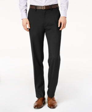Kenneth Cole Mens Modern fit Dress Pants 36 / 30 Black Check