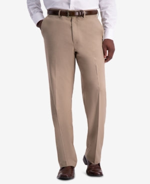 Haggar Mens Classic fit Dress Pants 36 / 29 Beige Solid