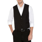 Calvin Klein Men's Slim-Fit Wool Infinite Stretch Suit Vest Large Black