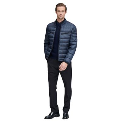 Marc New York Men's Grymes Packable Racer Jacket Blue Size Large