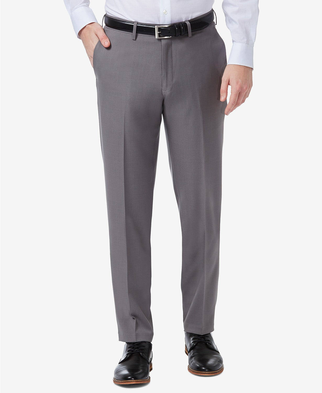 Haggar Men's Premium Comfort Slim-Fit Dress Pants Silver 32 x 29