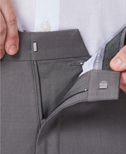 Haggar Men's Premium Comfort Slim-Fit Silver Dress Pants 36 x 29