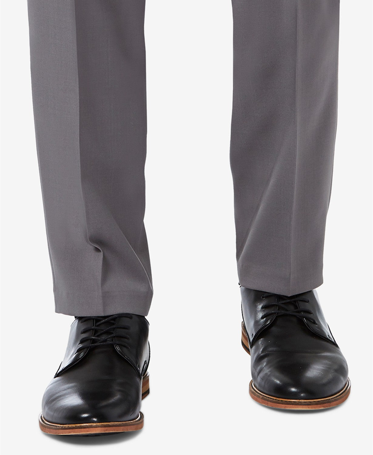 Haggar Men's Premium Comfort Slim-Fit Silver Dress Pants 36 x 29