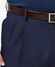 Haggar Men's Big & Tall Premium Comfort Classic Fit Dress Pants Blue 44 x 32