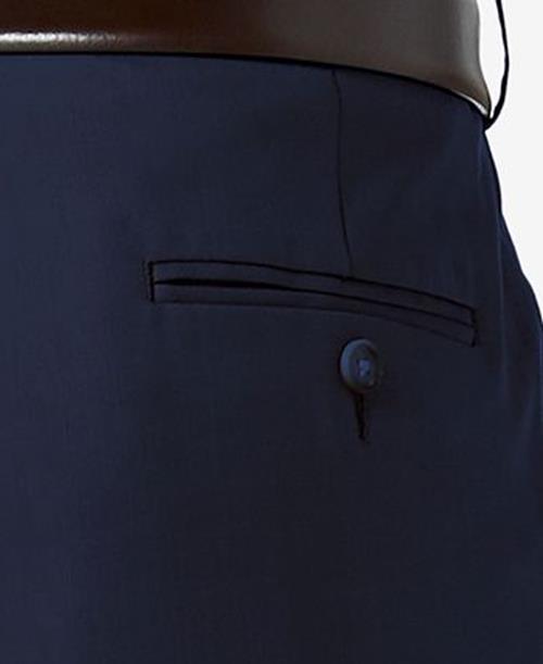 Haggar Men's Big & Tall Premium Comfort Pleated Front Pants Blue 46 x 32