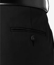 Haggar Men Classic fit Dress Pants 46 / 29 Black Solid Stretch