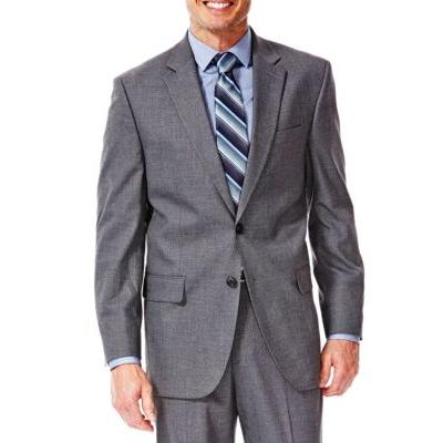 J.M. Haggar Men's Classic Fit Suit Jacket Med Grey 50R