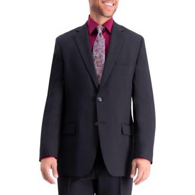 Haggar Mens Regular fit Suit Jacket Blazer 42 R Black Solid